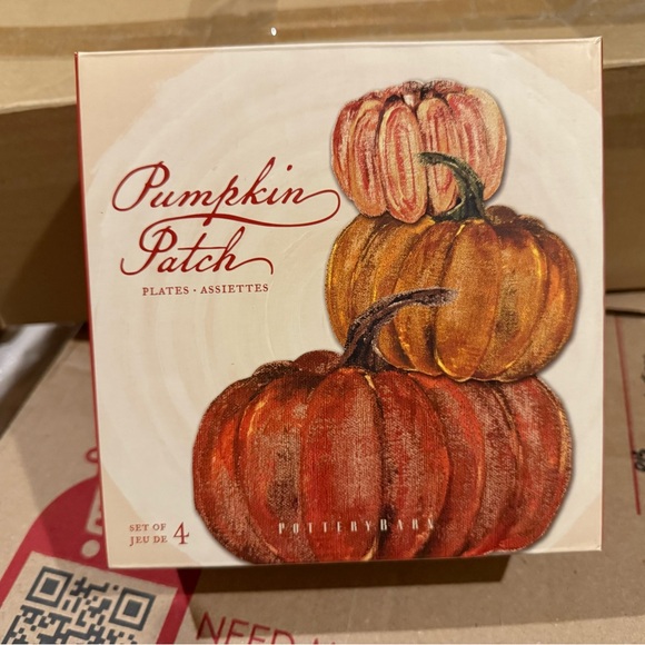 Pottery Barn Other - New Pottery Barn Stacked Pumpkin Patch Appetizer/Dessert Plates ~ S/4